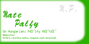 mate palfy business card